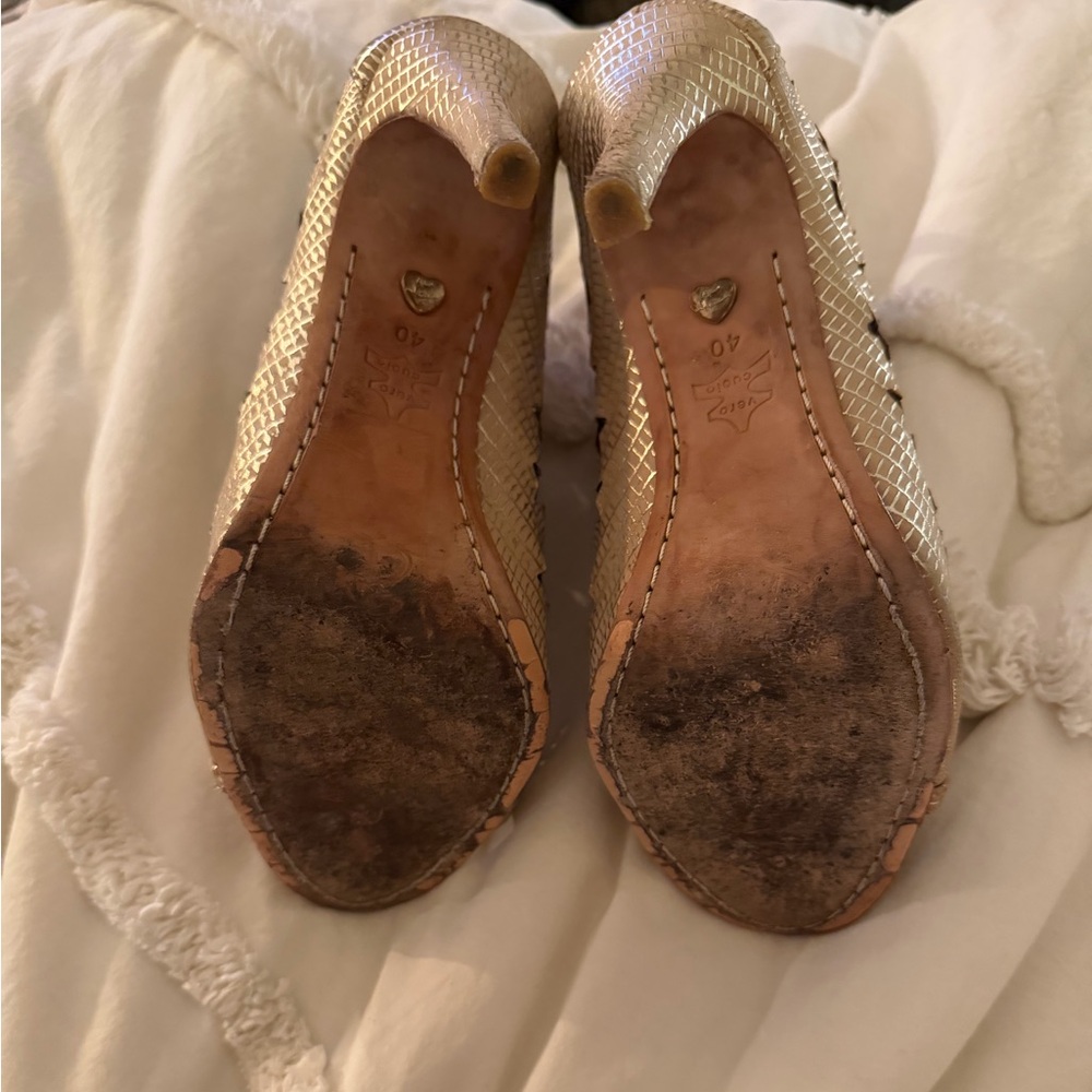 Alice + Olivia Gold Star Peep Toe Giovanna Boots - Picture 5 of 7